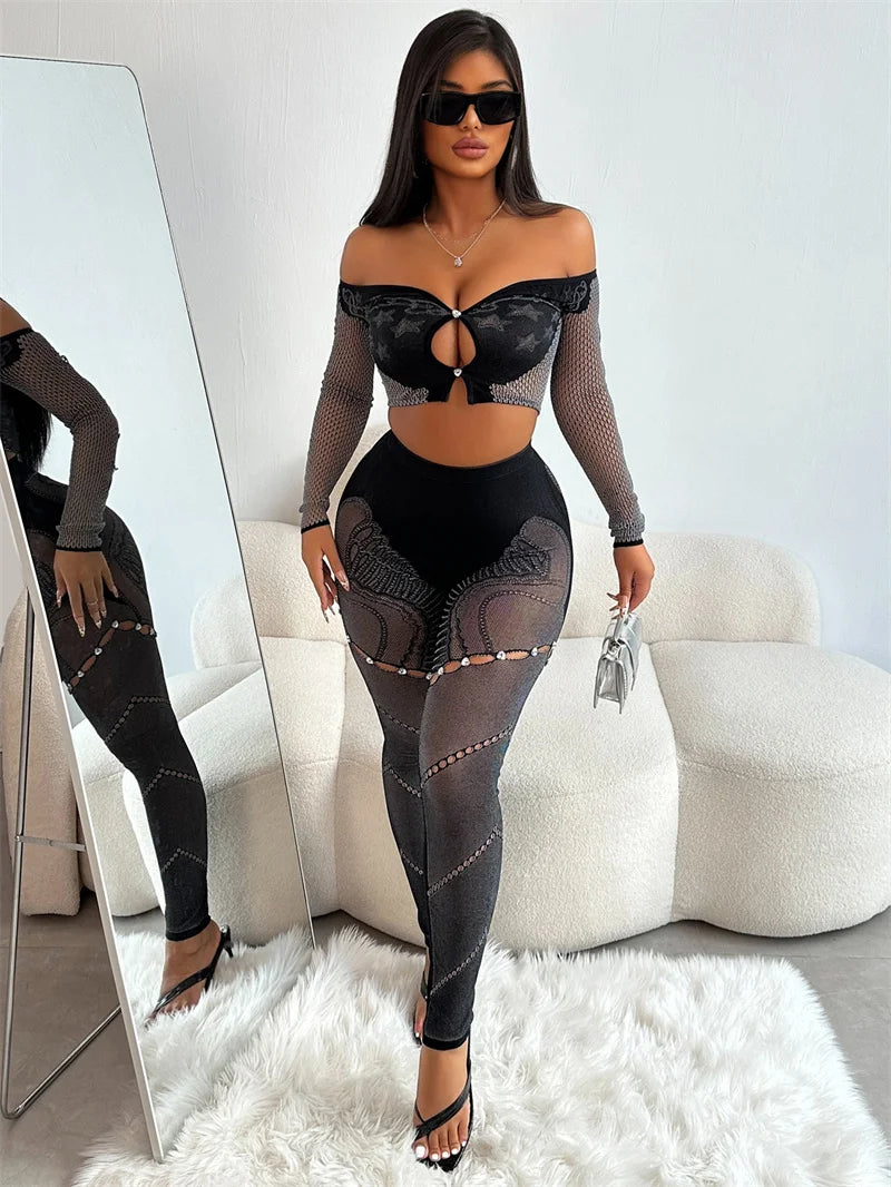 Tysha Off Shoulder Leggings Set