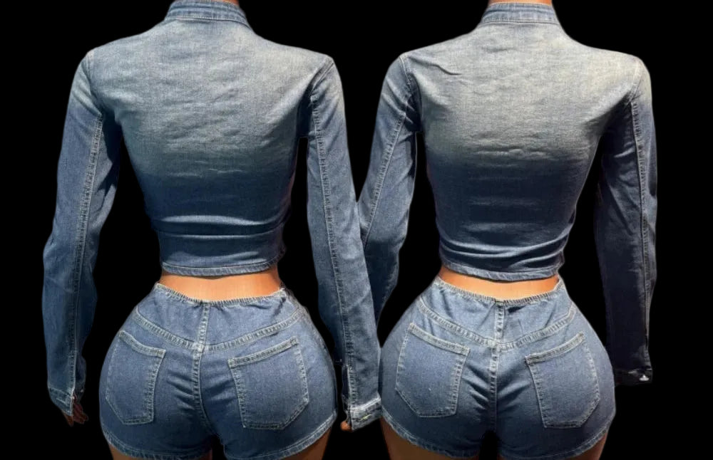 Juli Denim Short Set