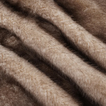 Furry Pleated Mini Skirt