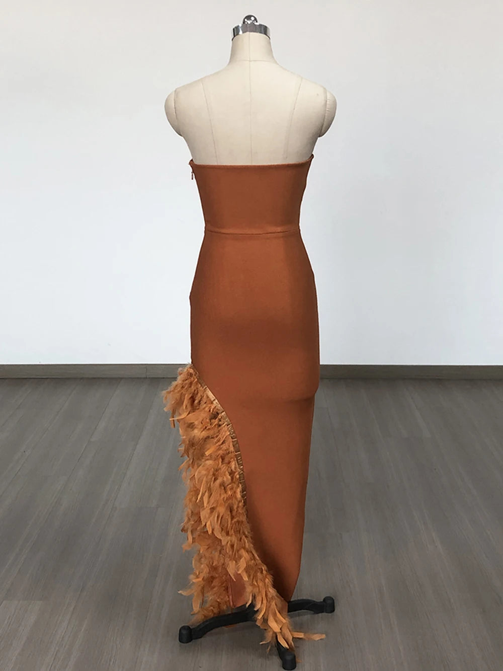 Royce Feather Bandage Maxi Dress