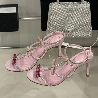 Crystal Butterfly-Knot High Heels