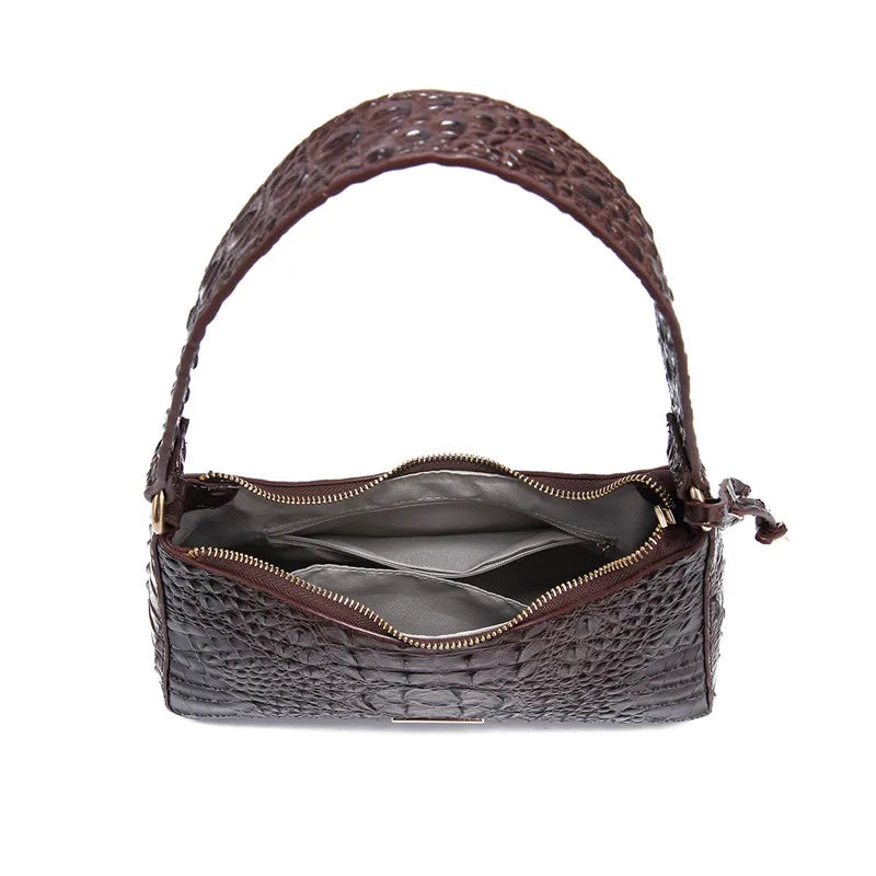 Reptile Luxe Shoulder Handbag