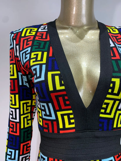 Luxe Jacquard Bandage Mini Dress