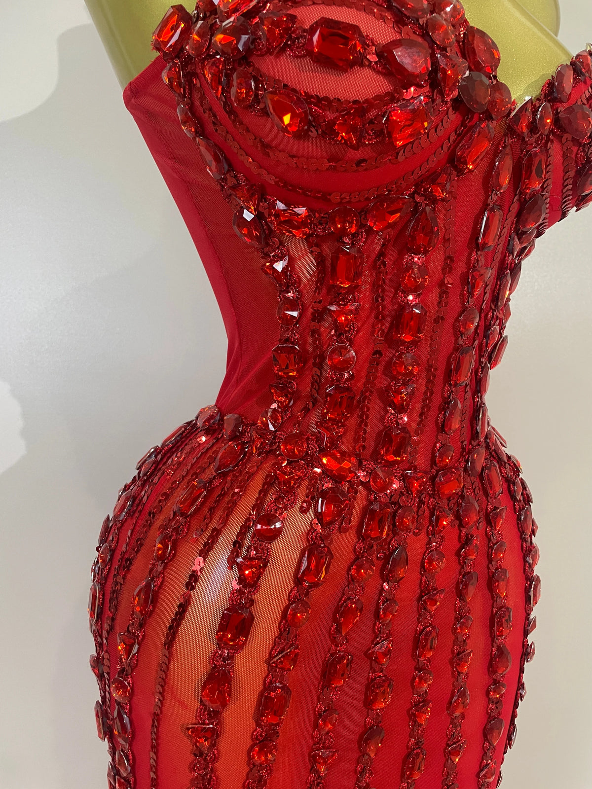 Atacia Elegant Mesh Maxi Dress