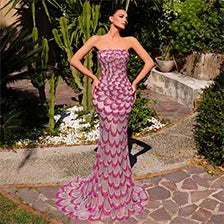 Chic Sequins Mermaid Maxi Dress