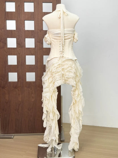 Ruffled Corset Dress Set