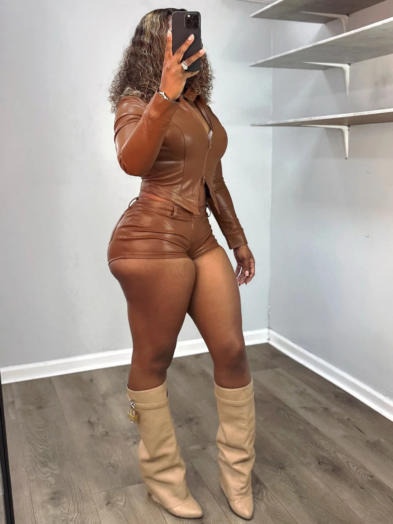 Timeless Leather Short Set