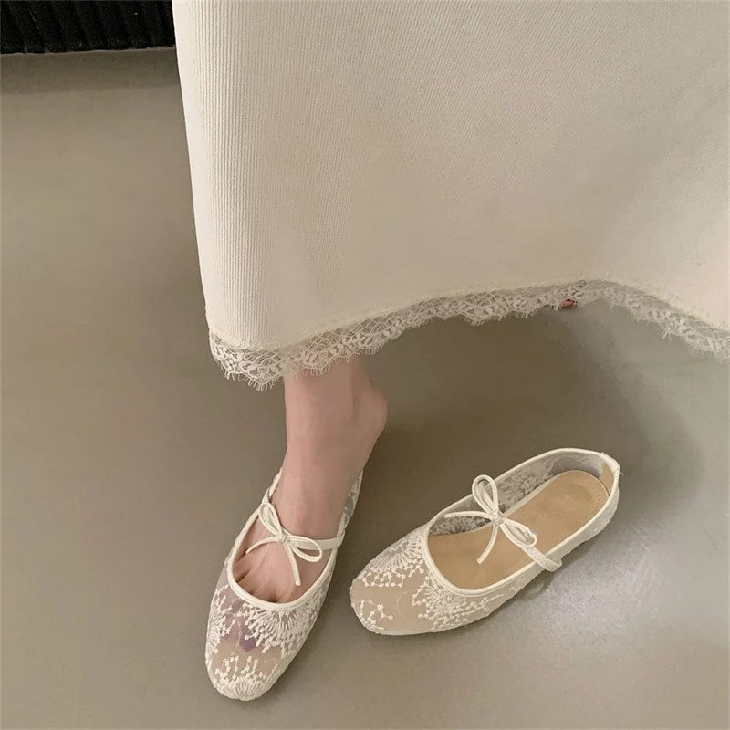 Mesh Embroidery Flats
