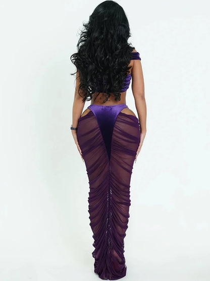 Velvet Skirt Set