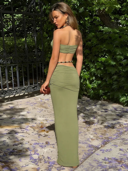 Peach Skirt Set
