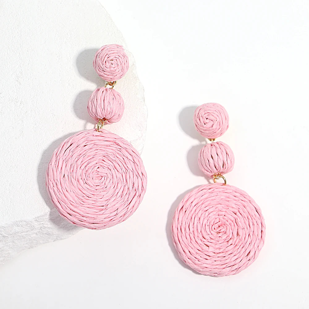 Handmade Rattan Knit Earrings