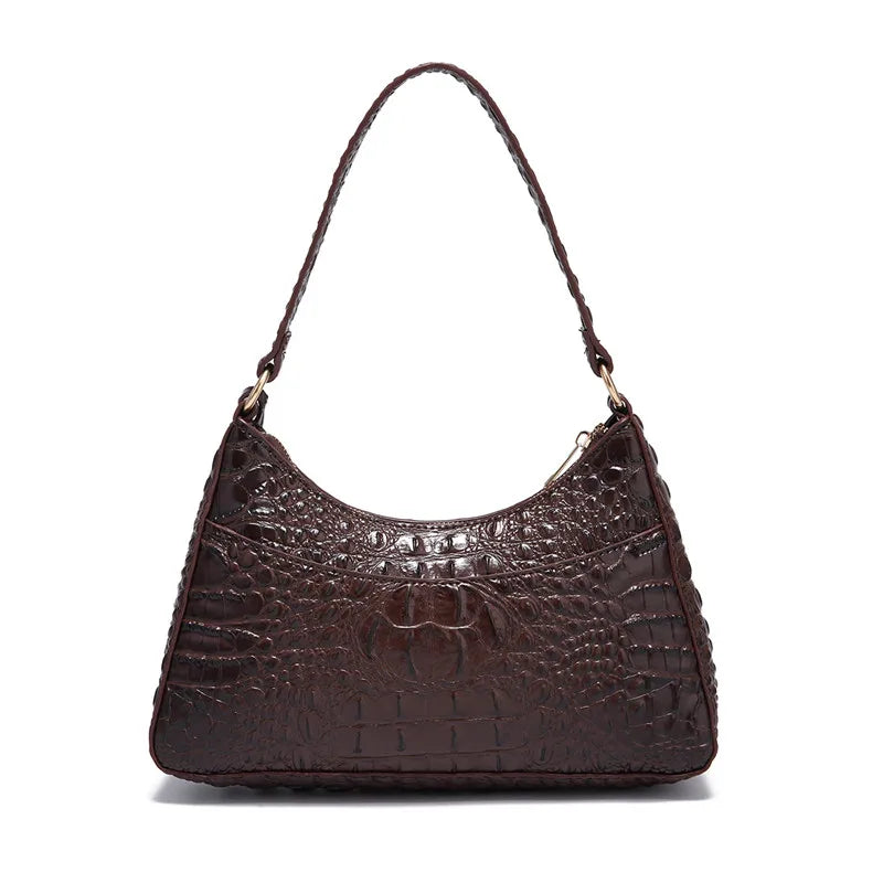 Reptile Luxe Shoulder Handbag