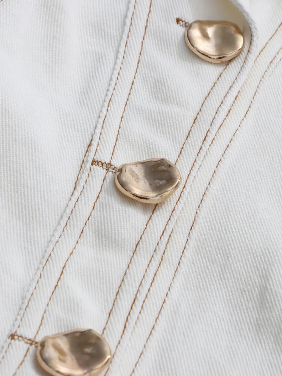 Belted Denim Maxi Dress