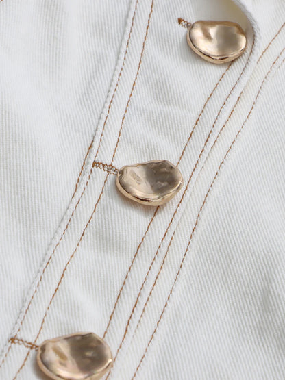 Belted Denim Maxi Dress
