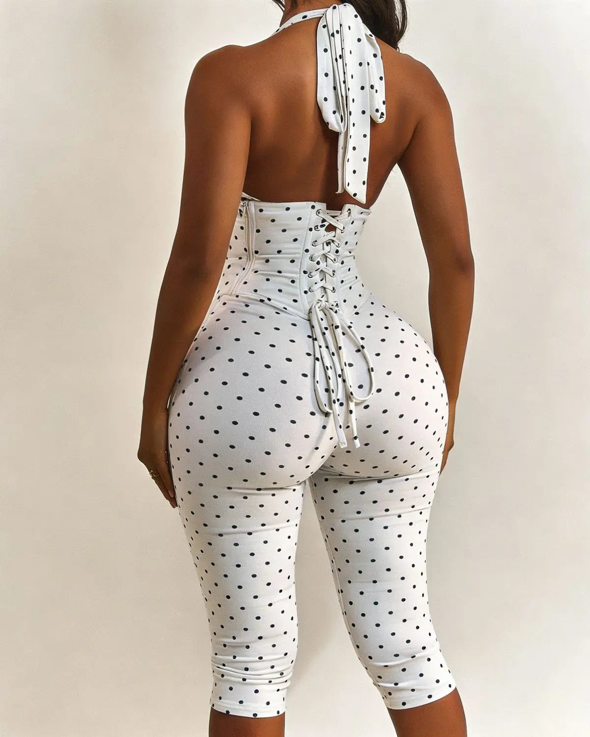 Polka Dot Corset Romper