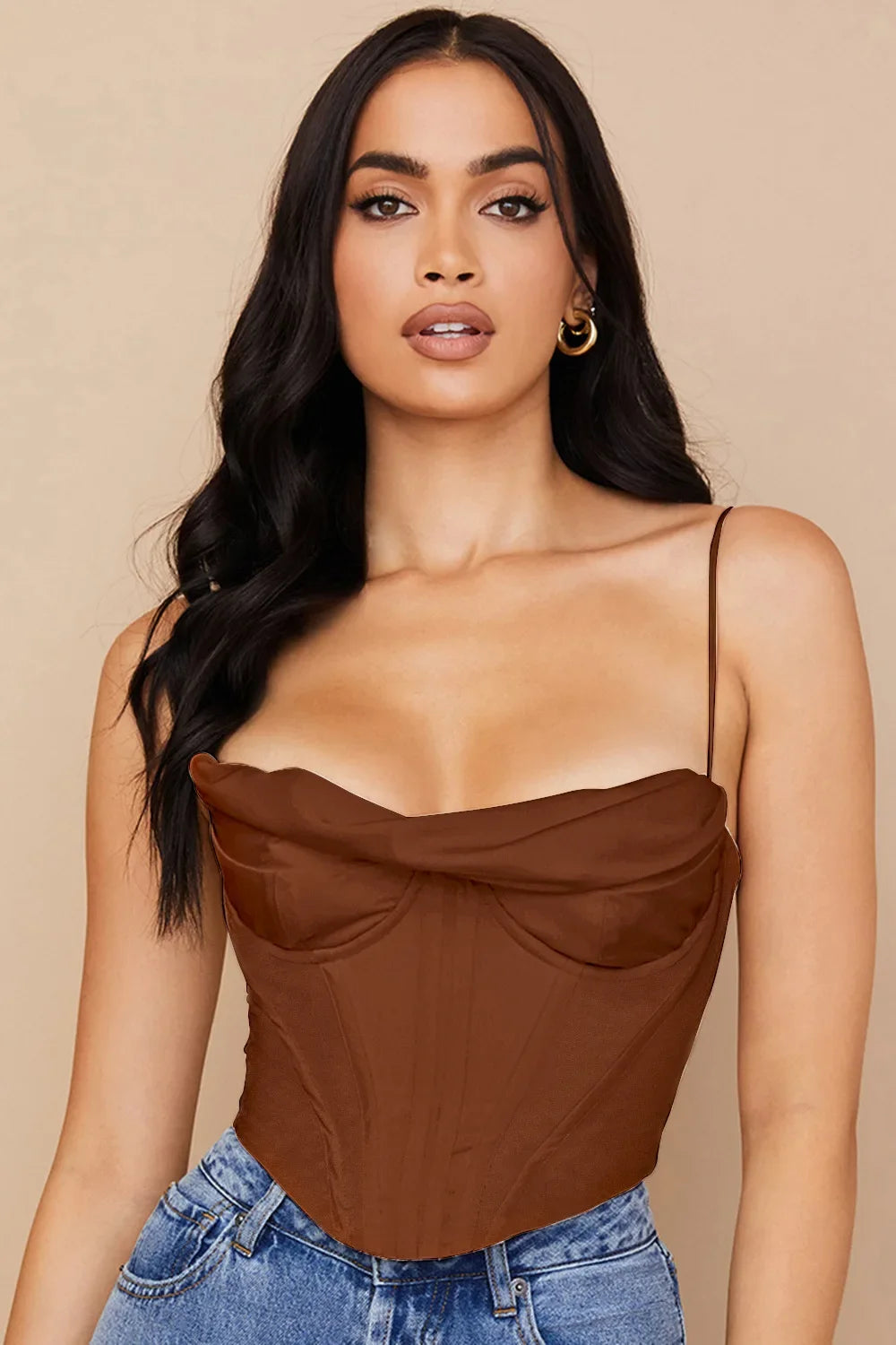 Satin Bustier Corset Top