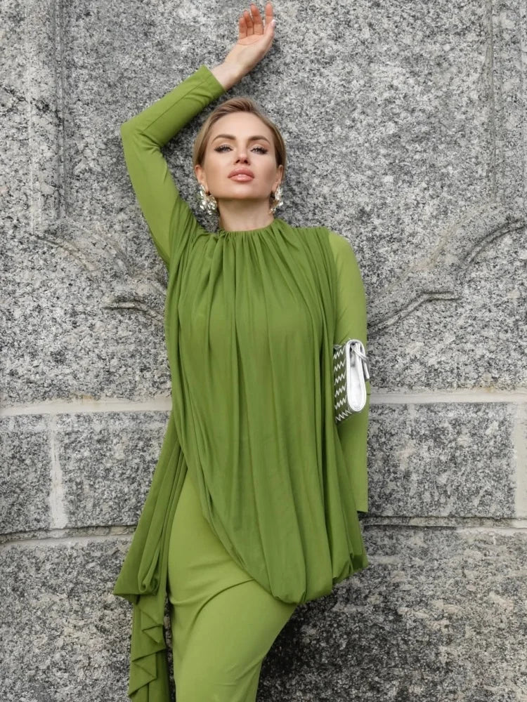Rosa Pleated Maxi Dress