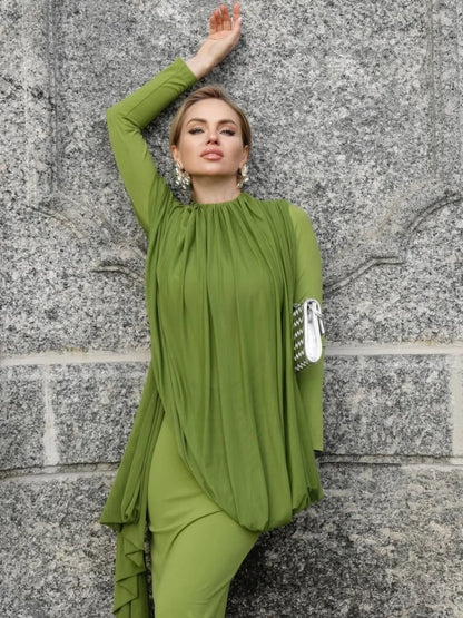 Rosa Pleated Maxi Dress
