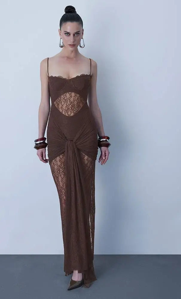 Wendie Mesh Maxi Dress