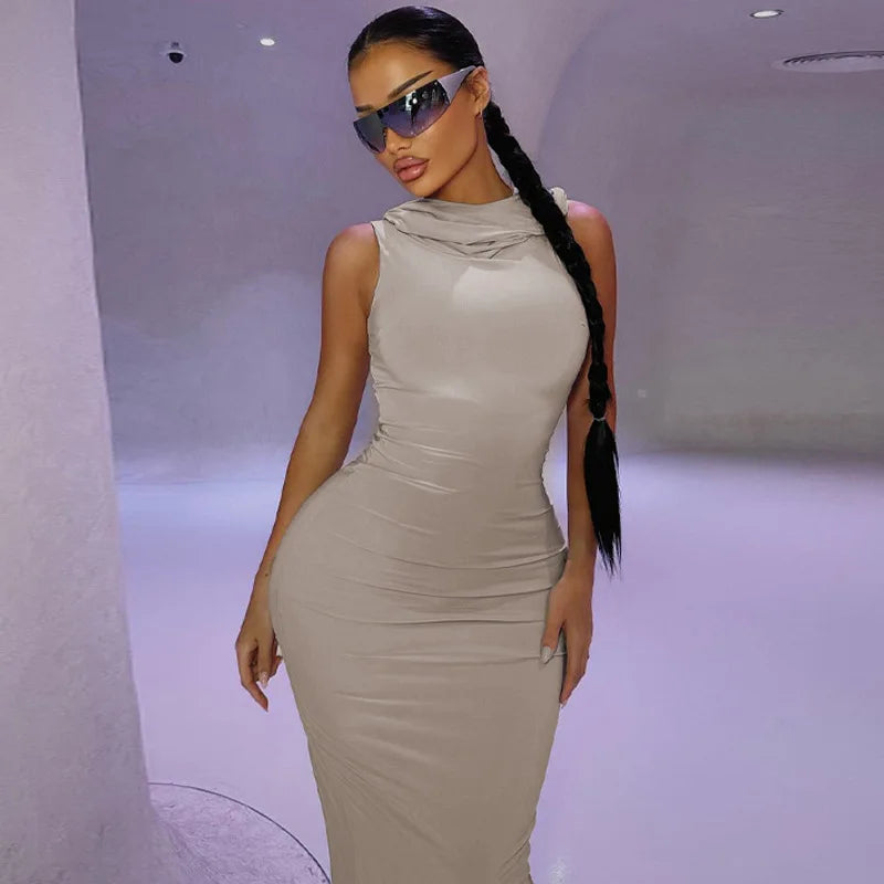 Hooded Maxi Dress