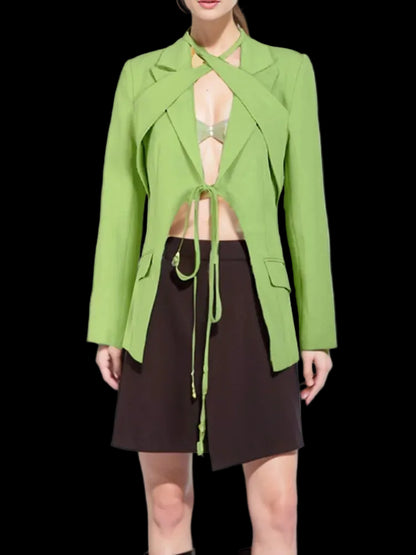 Malika Lace-up Blazer