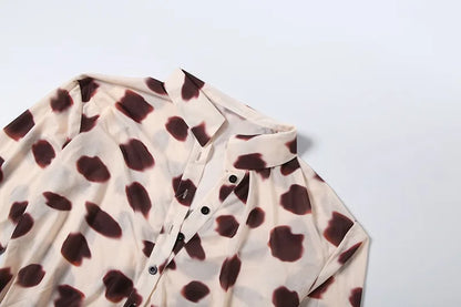 Polka Dot Shirt Mini Dress