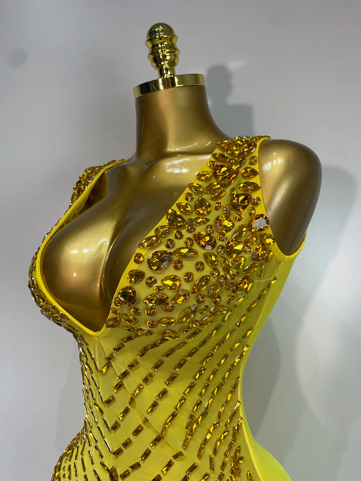 Frankie Rhinestones Mesh Dress