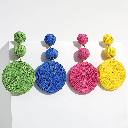 Handmade Rattan Knit Earrings