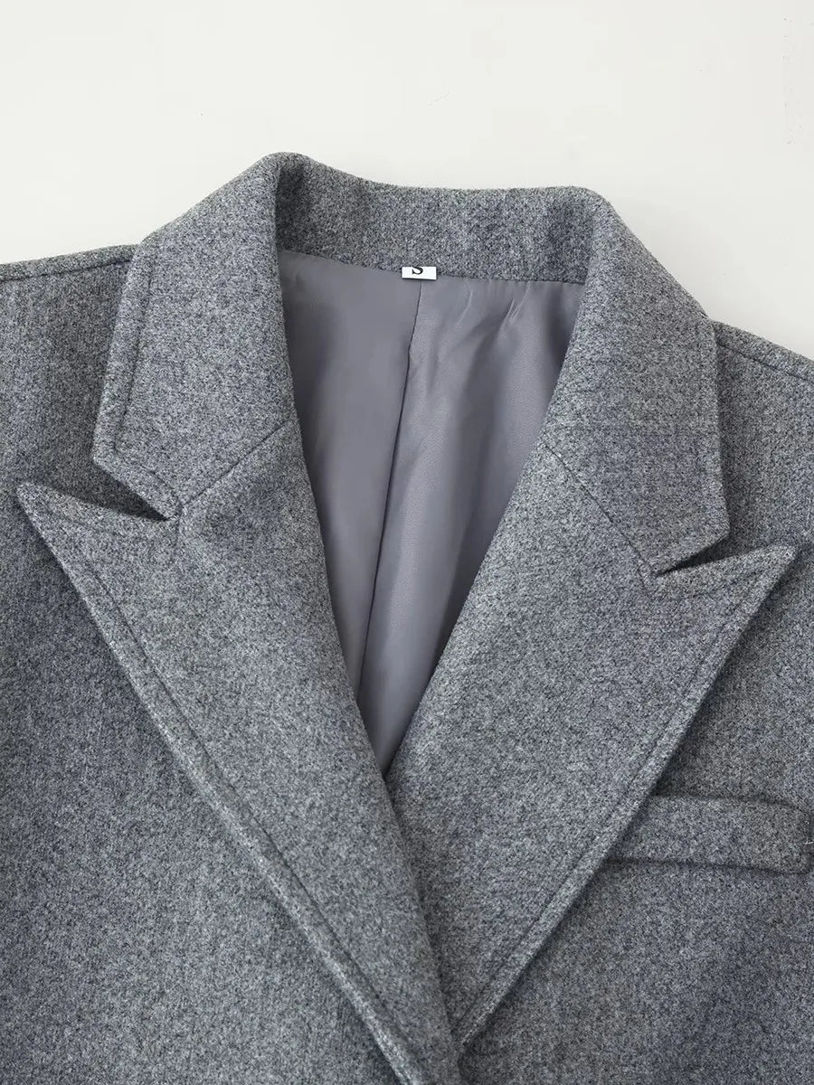 Wool Tassel Hem Coat
