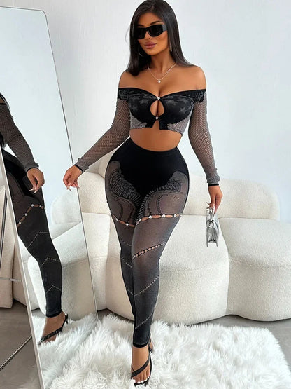 Tysha Off Shoulder Leggings Set