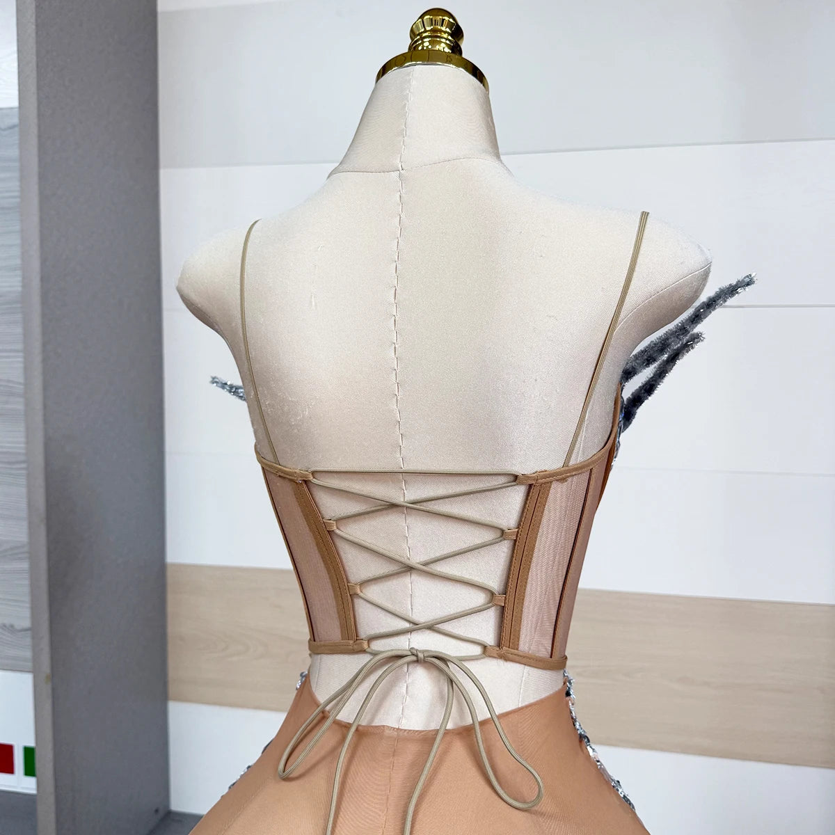 Silver Mesh Mini Dress
