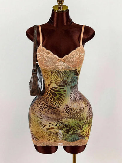 Floral Lace Mini Dress