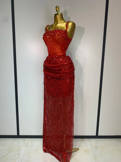 Vannah Sequin Maxi Skirt Set