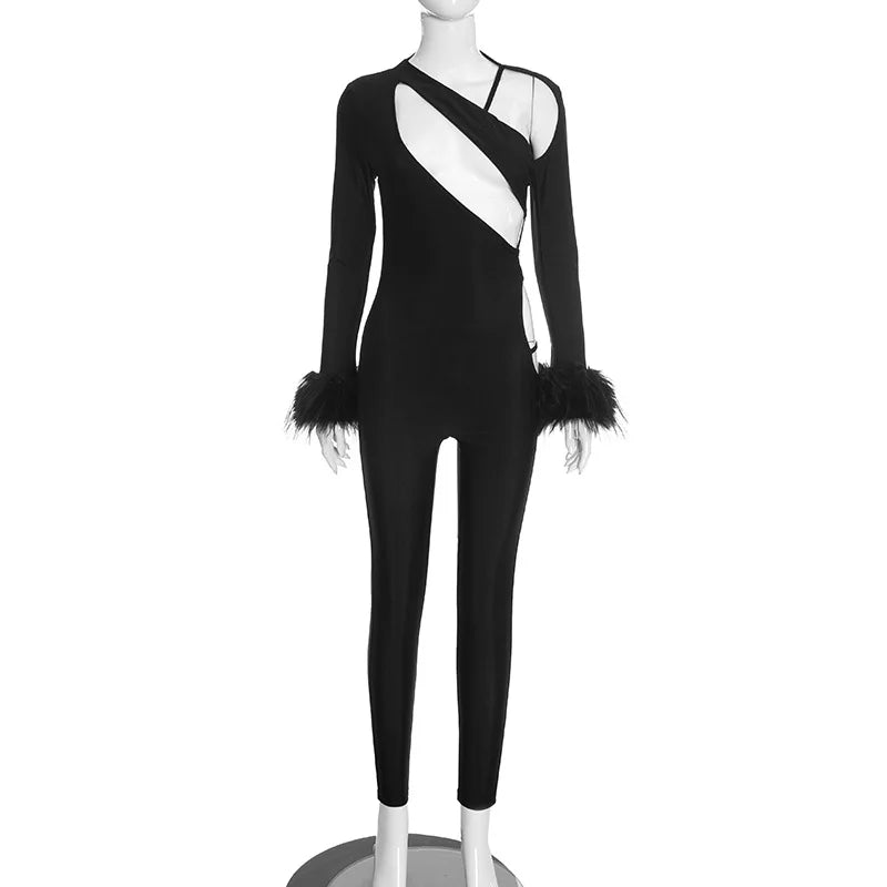 Rissa Fur Jumpsuit