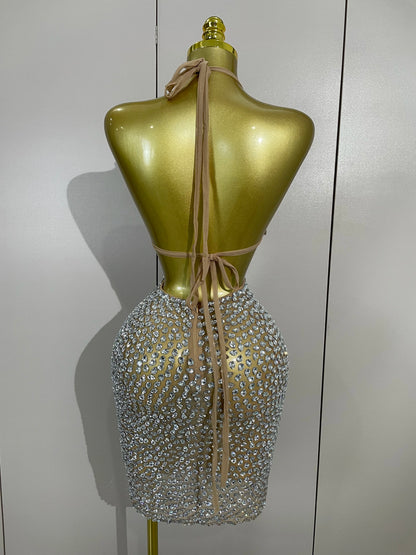 She Sparkle Mesh Mini Dress