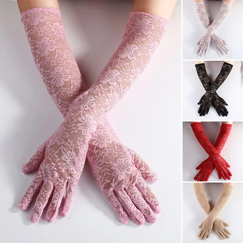 Elegant Lace Mesh Gloves