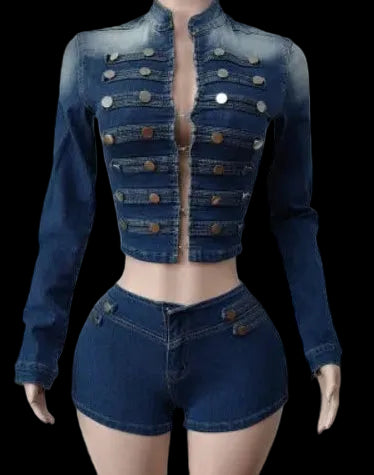 Juli Denim Short Set
