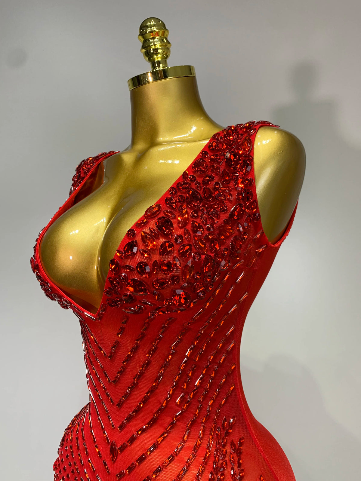 Frankie Rhinestones Mesh Dress