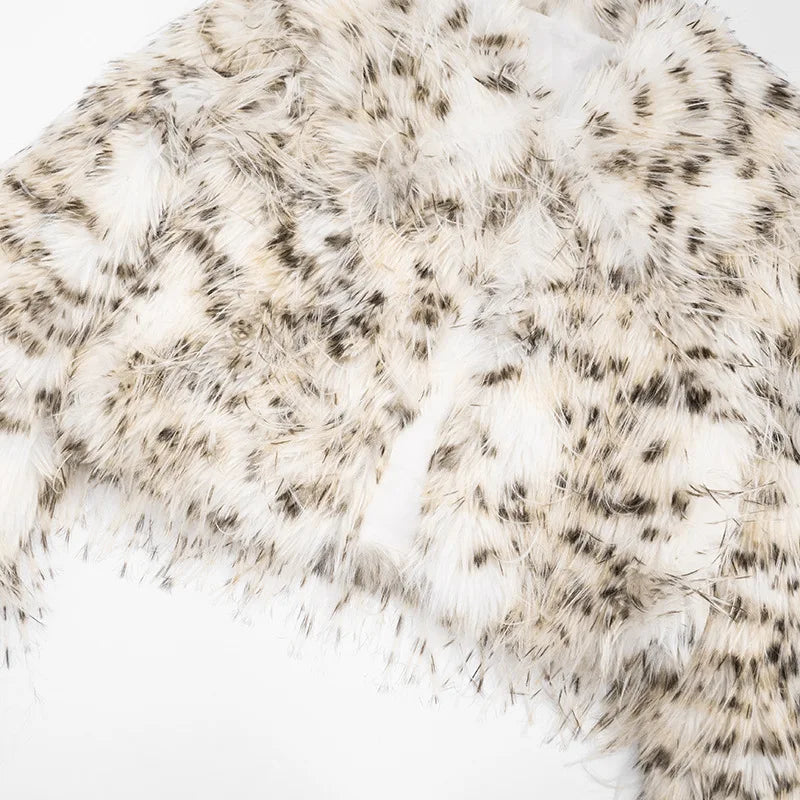 Leopard Fur Plush Coat