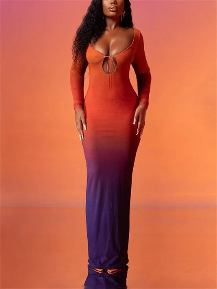 Raven Gradient Maxi Dress