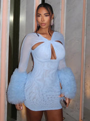 Kianda Fur Mini Dress