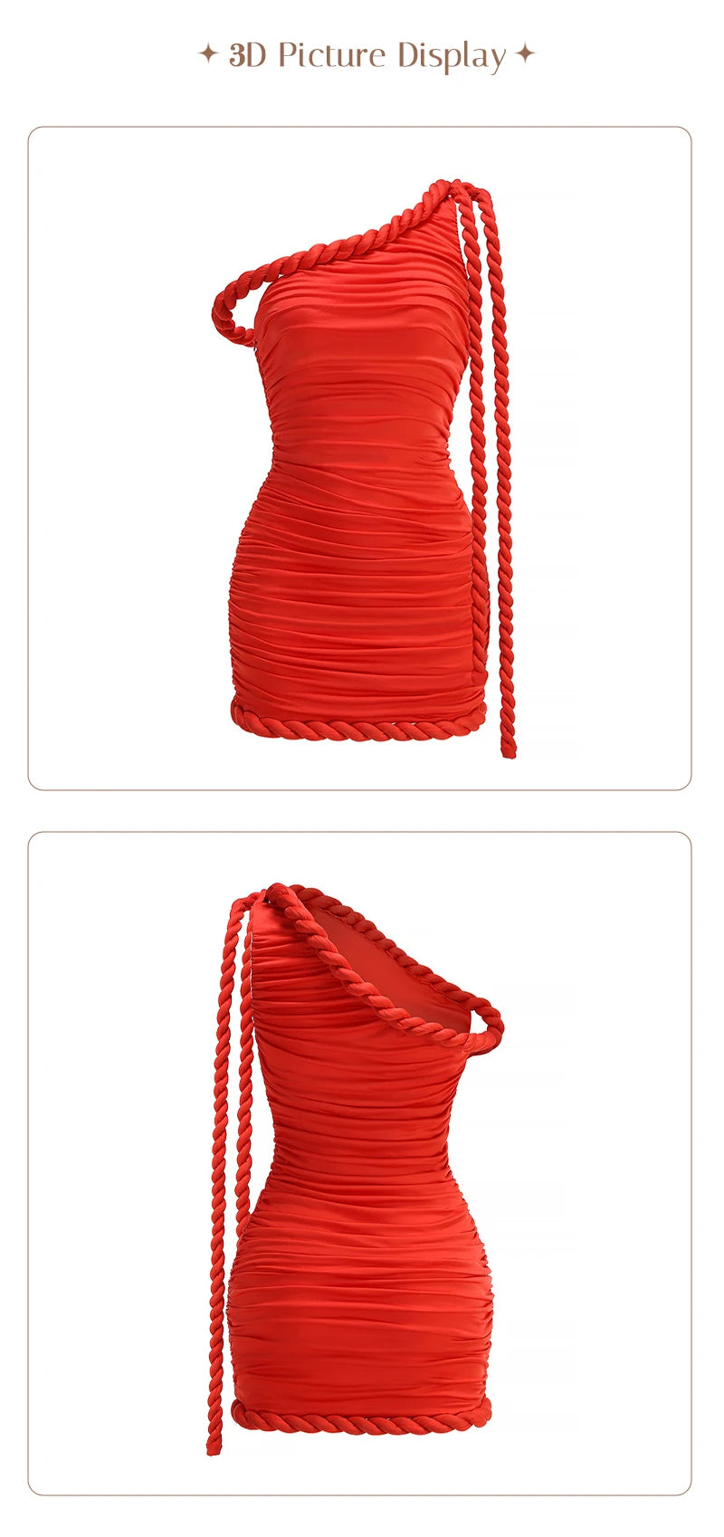 Velvet Rope One-Shoulder Mini Dress