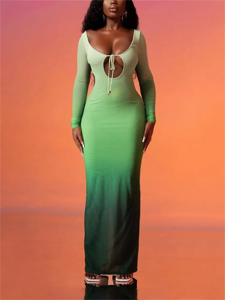 Raven Gradient Maxi Dress