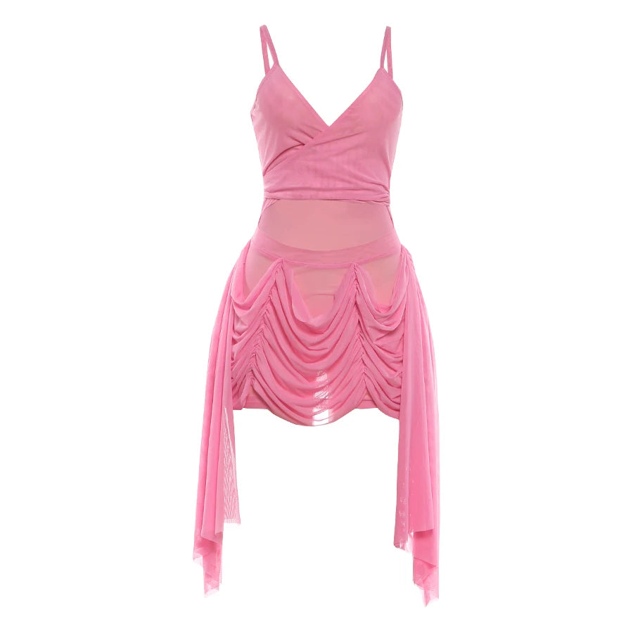 Lia Ruched Tassel Dress