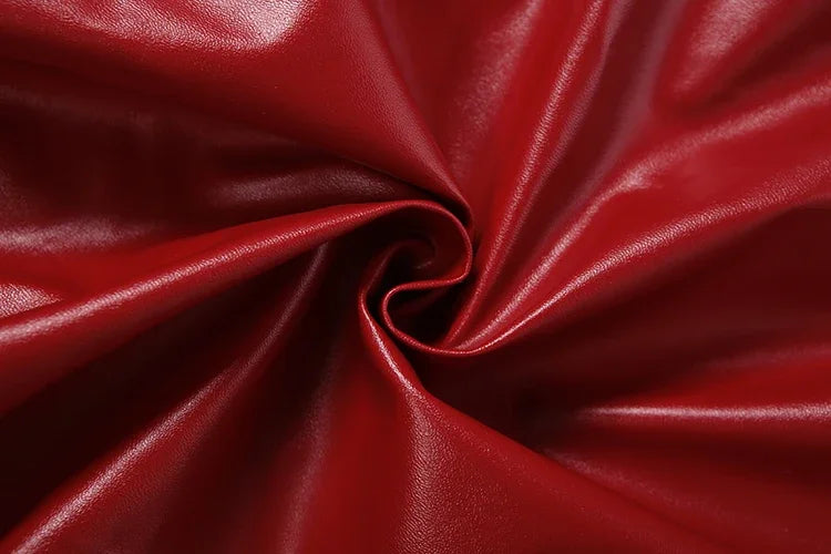 Red Leather Short Set