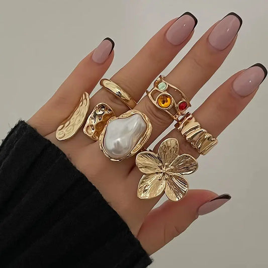 Flower Rings Set