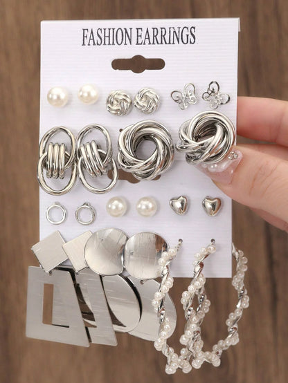 Hoop Dangle Earrings Set