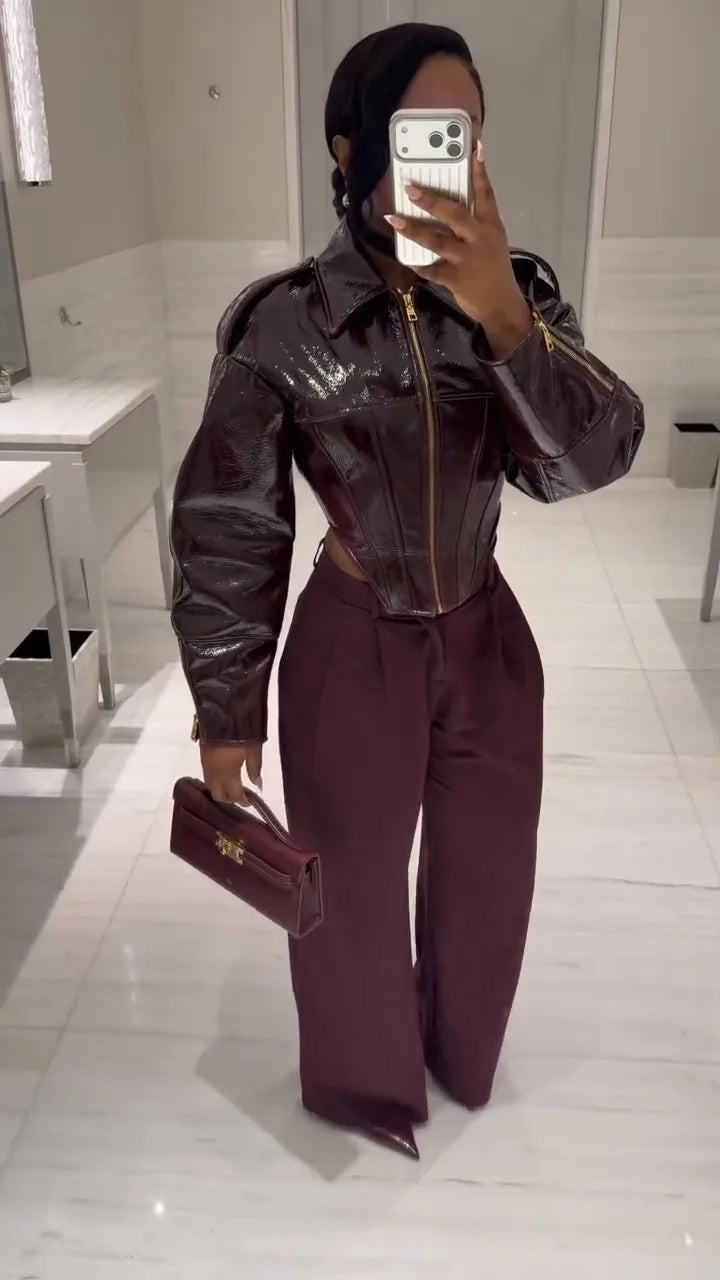 Vintage Leather Biker Jacket