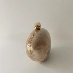 Shell Pearl Marble Clutch Purse