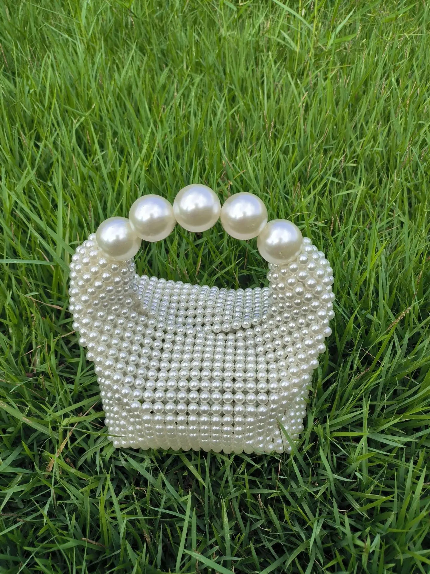 Wooden Bucket Beaded Bag